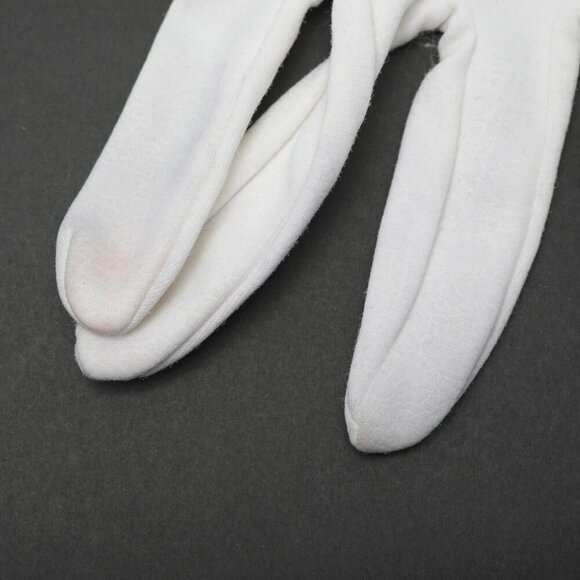 Vintage Max Mayer's Fashion Gloves 1950s White Stretch Czechoslovakia MCM - Picture 10 of 14
